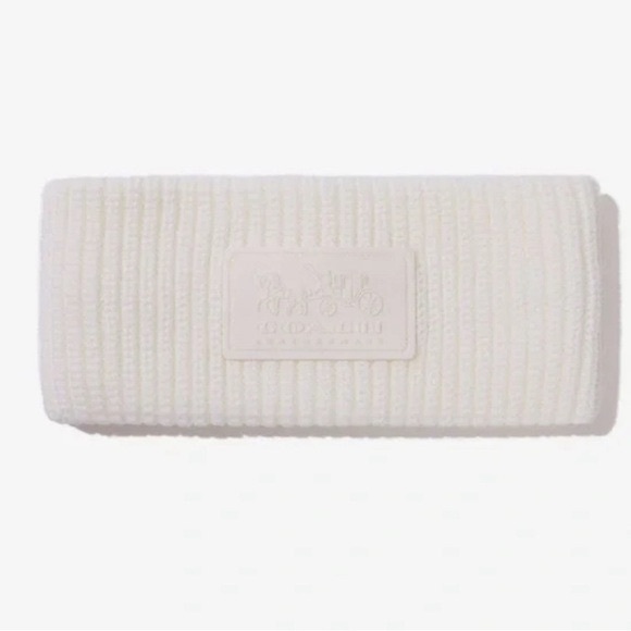 New authentic coach Headband Cable Knit for Winter in White - Picture 2 of 4